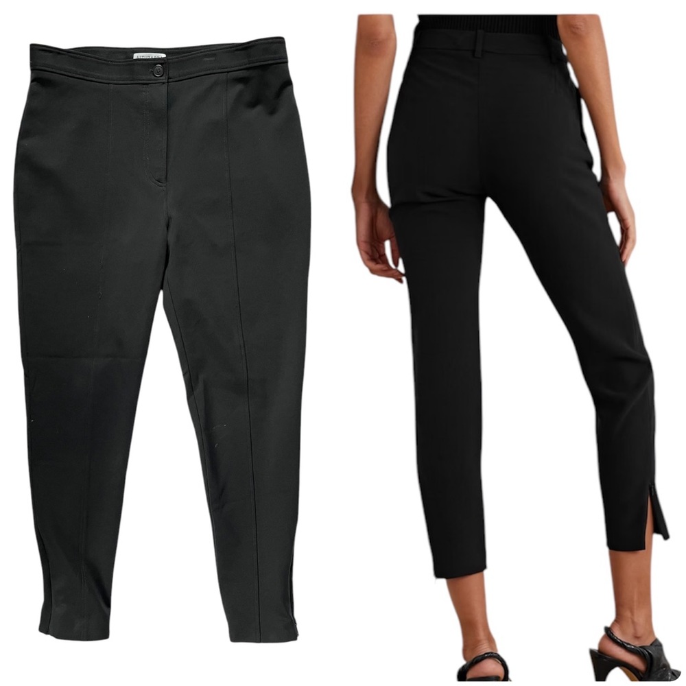 Altuzarra Black Skinny Ankle Zip Classic Buddy Pants Italy 46 US14